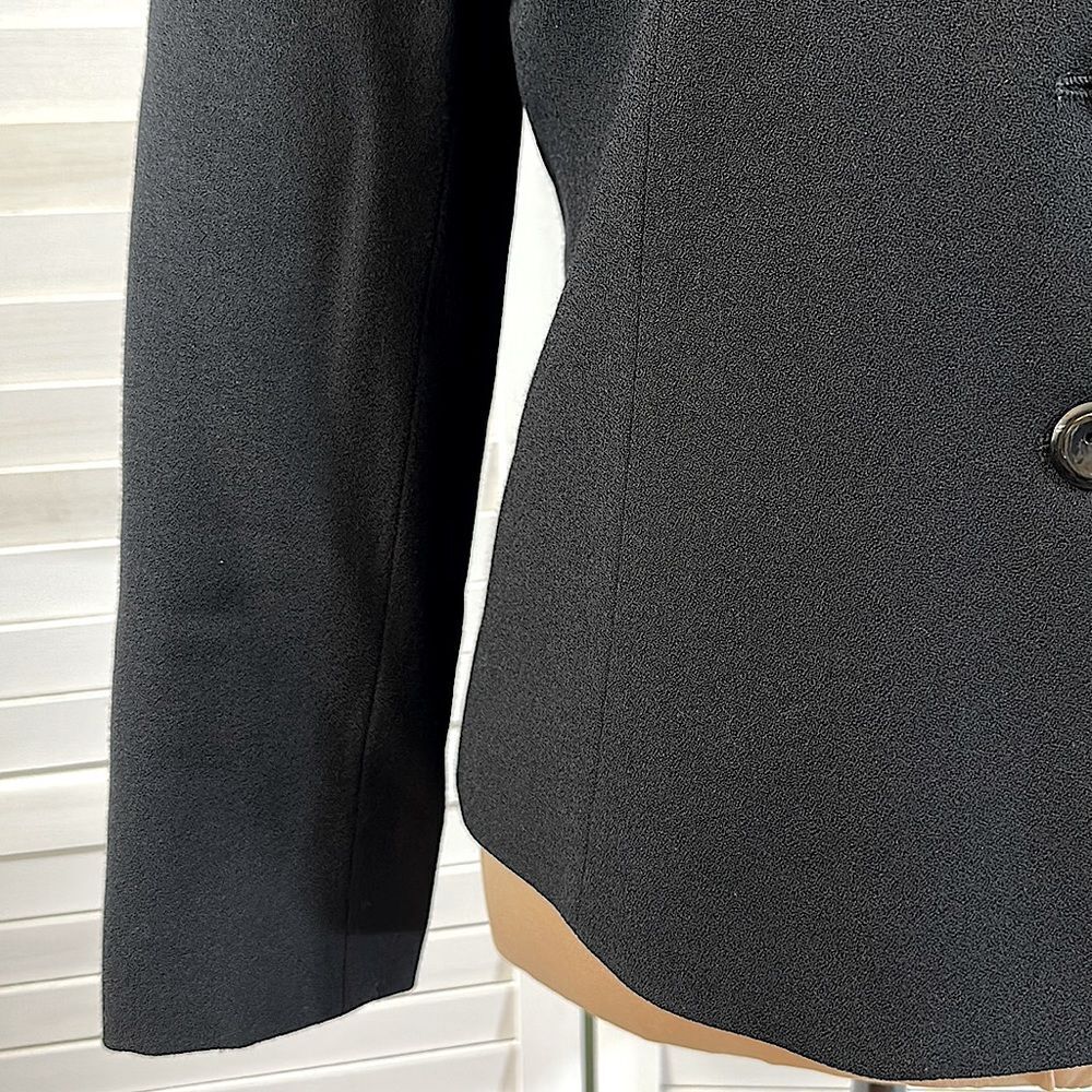 Vintage Talbots Black 1990s 100% Pure New Wool Blazer Size 6P - Picture 7 of 13
